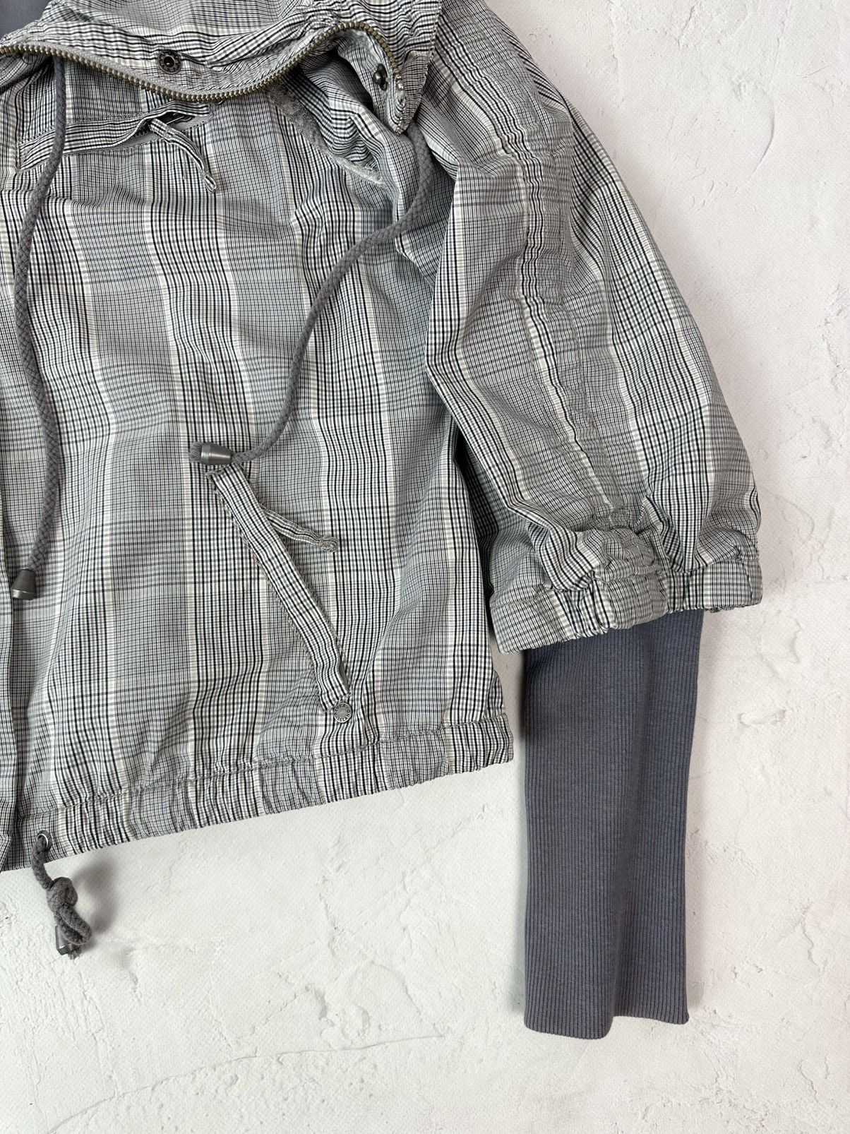 Vintage Vintage Check High Neck Women’s Zip Relaxed Jacket Size XL / US 12-14 / IT 48-50 - 6 Thumbnail
