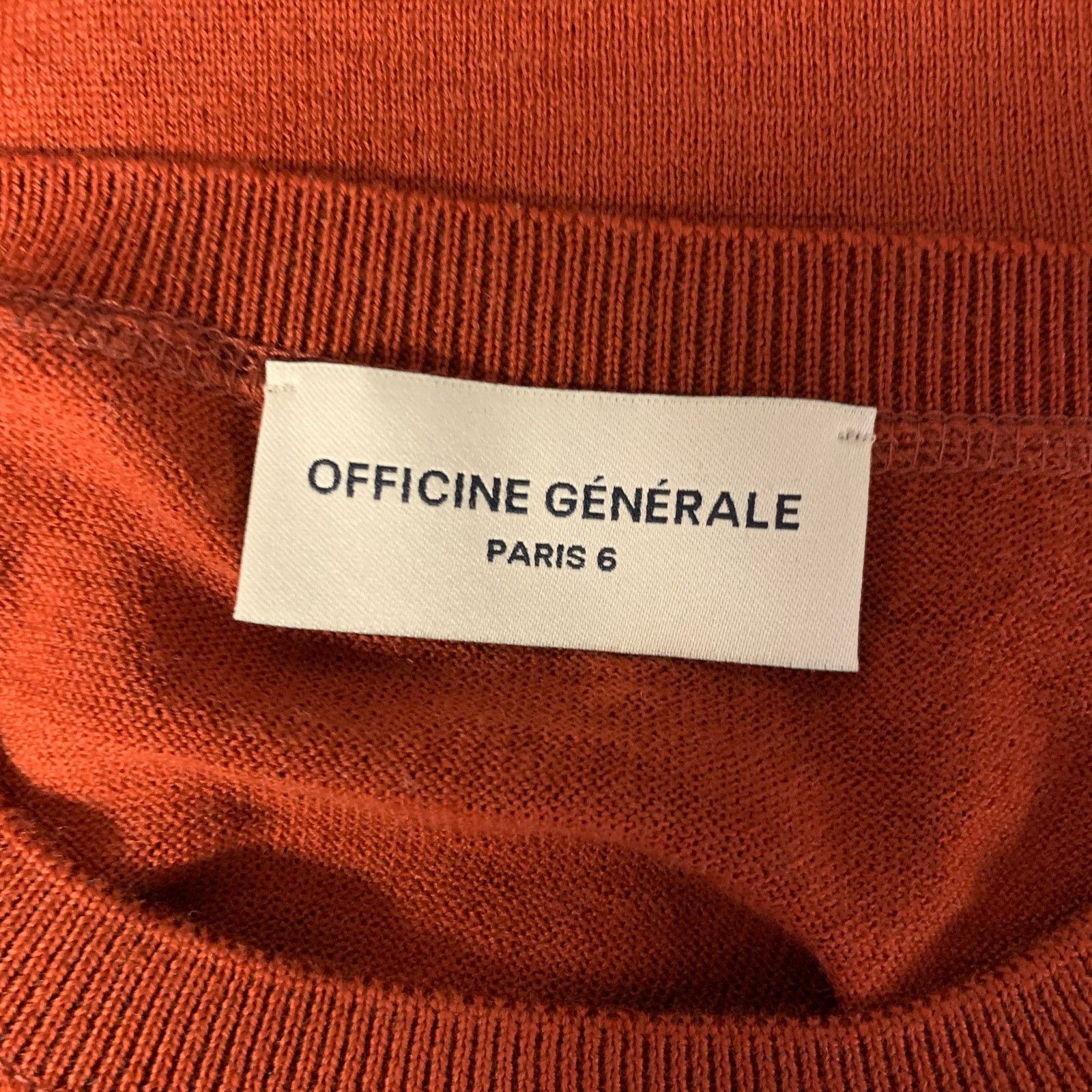 Officine Generale OFFICINE GENERALE Size L Orange Wool Pullover Size US L / EU 52-54 / 3 - 4 Thumbnail