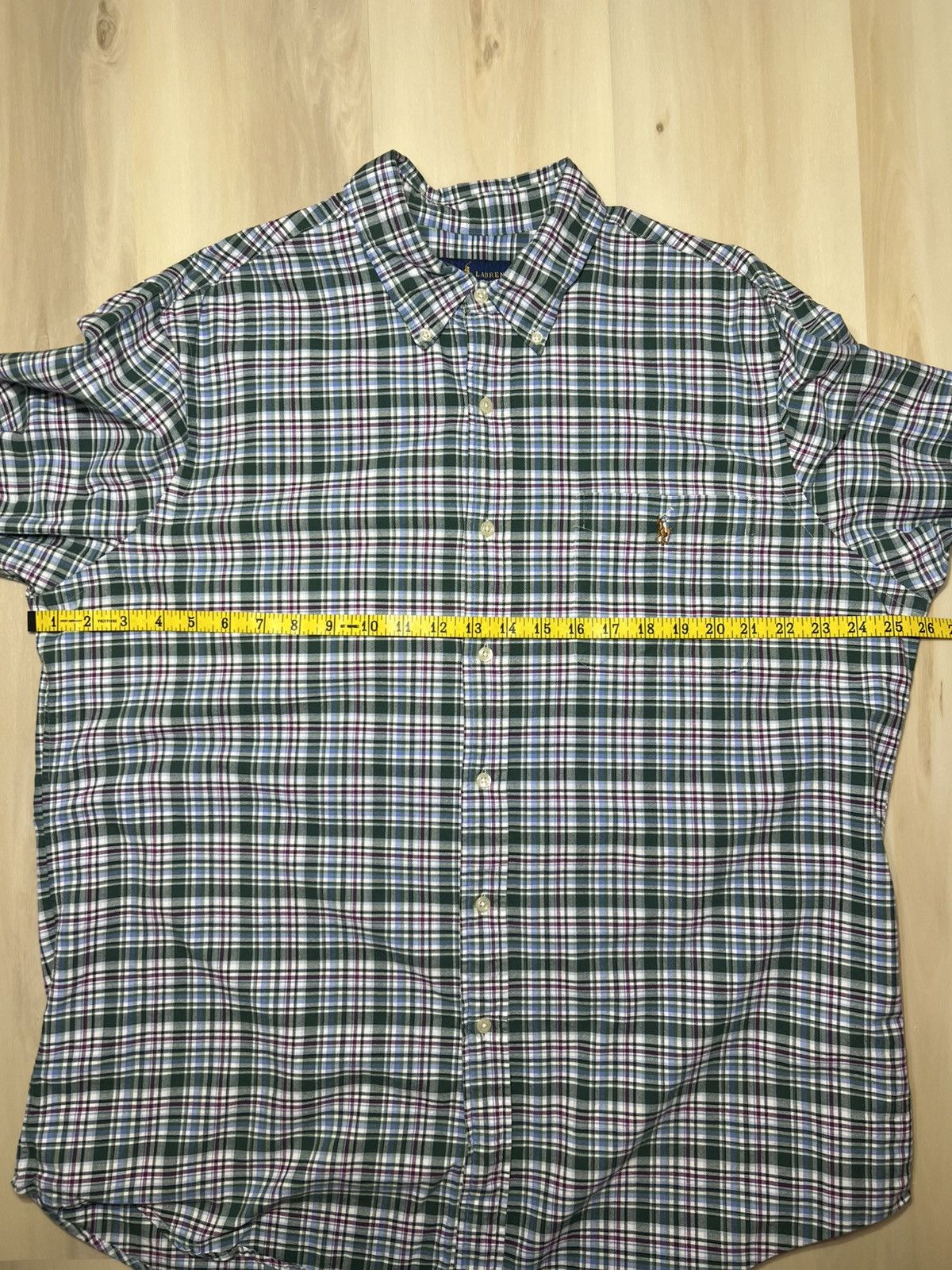 Polo Ralph Lauren Polo Ralph Lauren Men's Green Plaid Oxford Long Sleeve SZ XL Size US XL / EU 56 / 4 - 6 Thumbnail