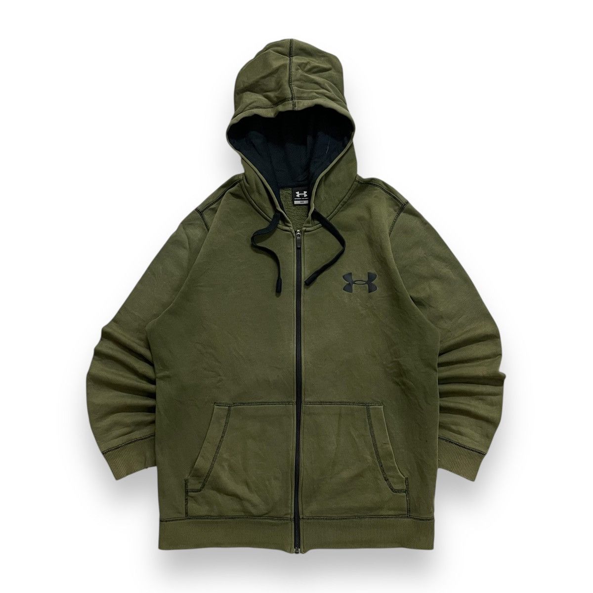 Under Armour Army Green Pullover Under Armor Hoodie Zipper Size US L / EU 52-54 / 3 - 1 Thumbnail
