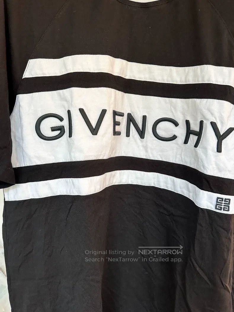 Givenchy Givenchy Classic Black and White Letter Logo Raglan Short Size US L / EU 52-54 / 3 - 2 Thumbnail
