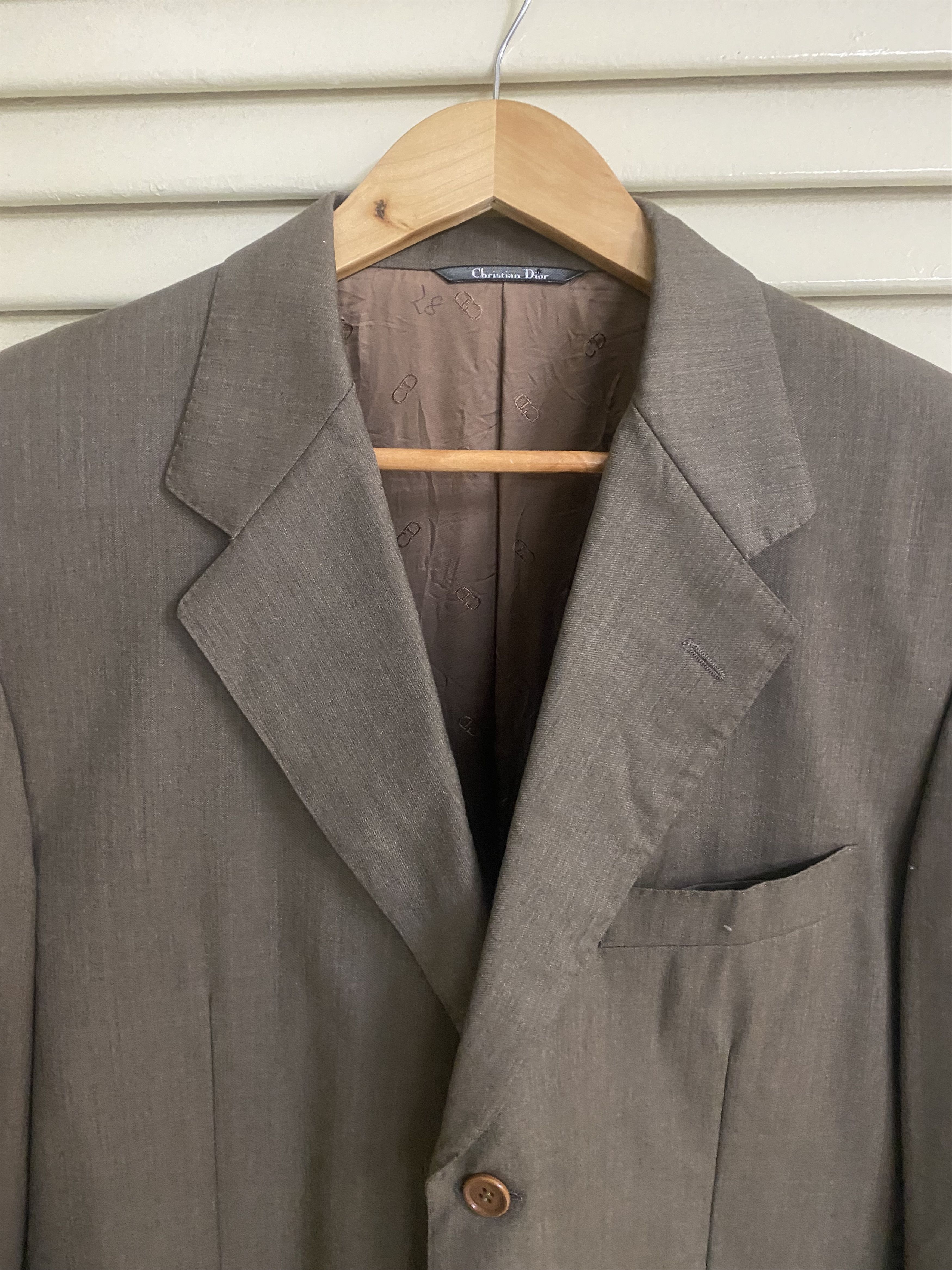 Dior CD Christian Dior 3 Button Mens Blazer Size 44L - 3 Thumbnail
