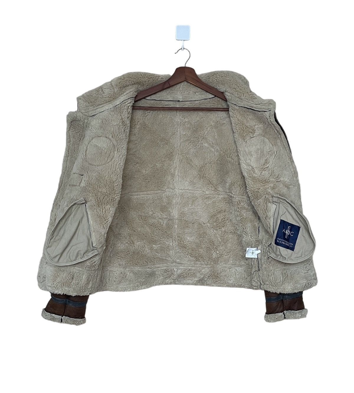 Vintage Vintage NY Project Shearling Aviator B-3 Fur Jacket 1990s Size US L / EU 52-54 / 3 - 3 Thumbnail