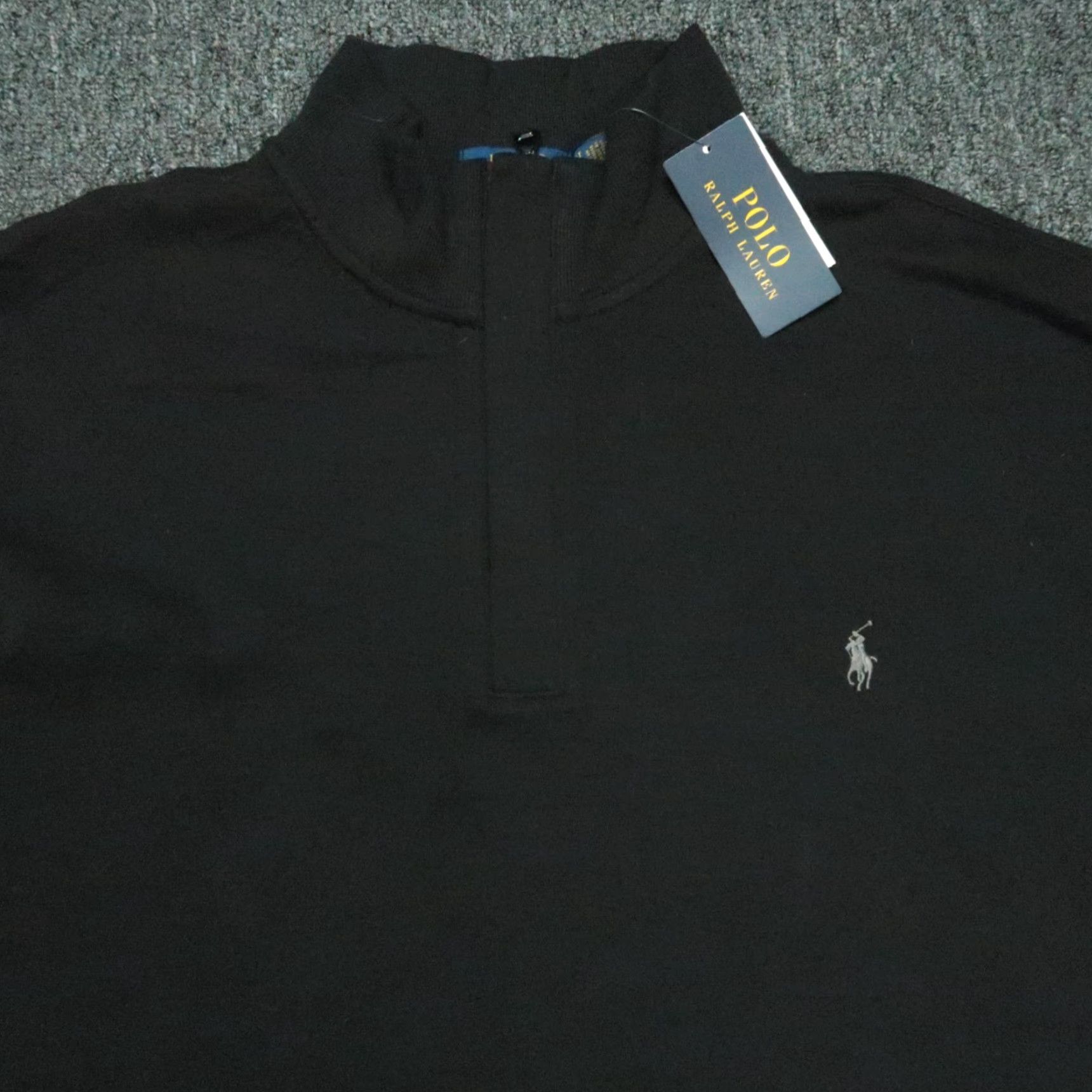 Polo Ralph Lauren Polo Ralph Lauren Sweater Men 2XL Black 1/4 Zip Knit Long Sleeve Mock Neck Pullover NWT Size US XXL / EU 58 / 5 - 2 Thumbnail