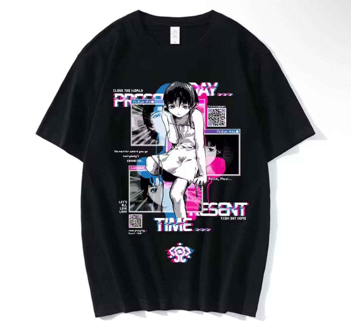 Japanese Brand Anime Y2K Serial Experiments Lain Girl Short Sleeve T-Shirt Size US M / EU 48-50 / 2 - 1 Thumbnail