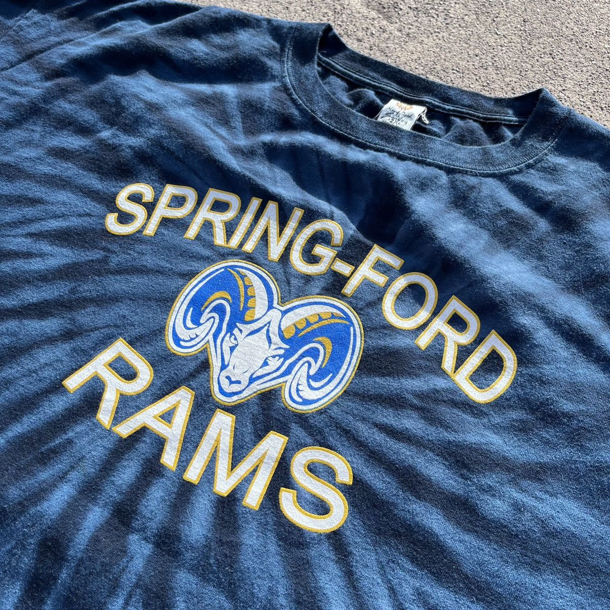 Vintage VINTAGE “SPRINGFORD RAMS” BLUE TIEDYE TEE Size US XL / EU 56 / 4 - 2 Thumbnail
