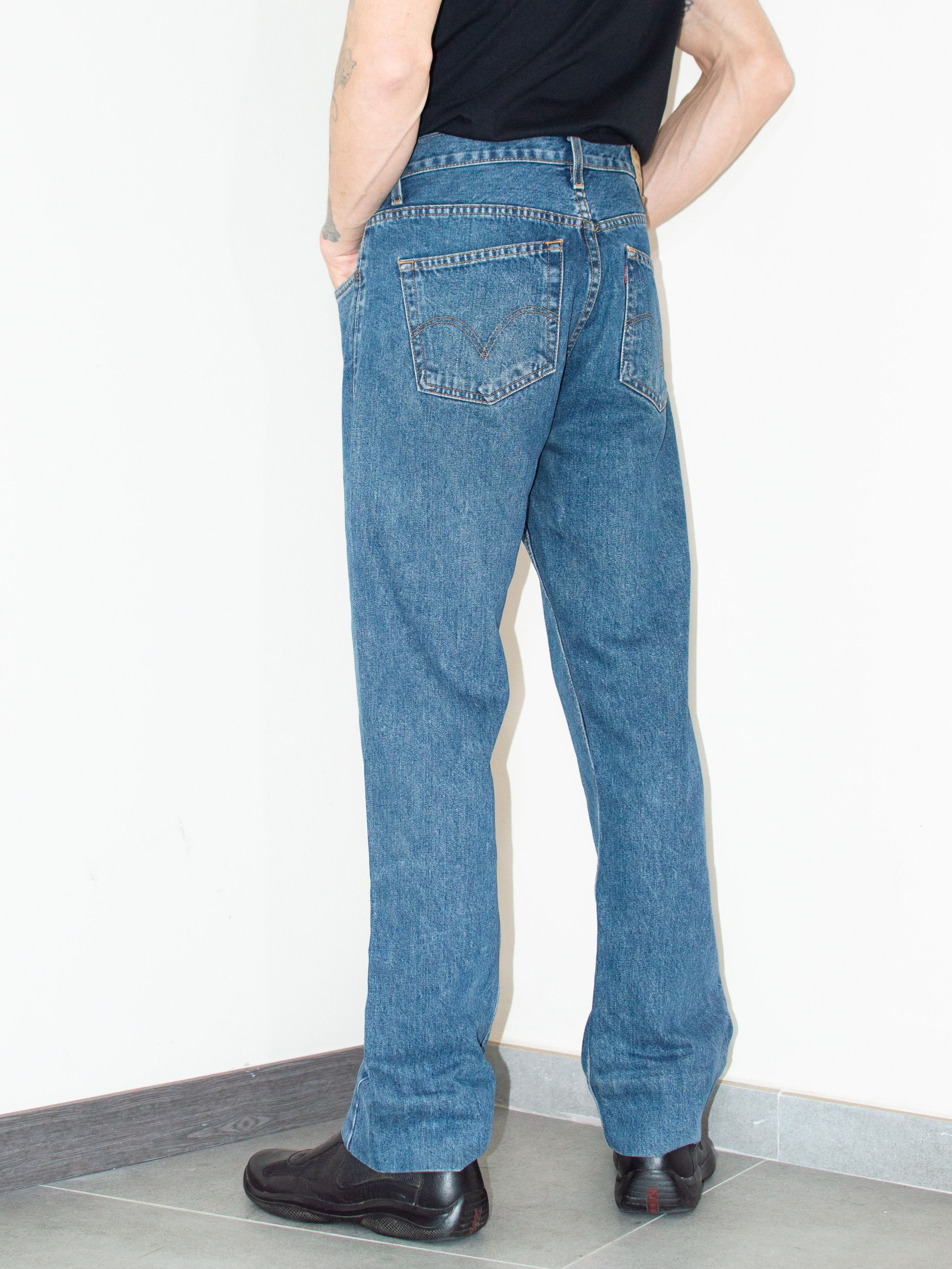 Levi's Vintage Clothing × Vintage Vintage 90s Levi Blue Denim Tapered Relaxed Straight Jeans Size US 34 / EU 50 - 2 Thumbnail