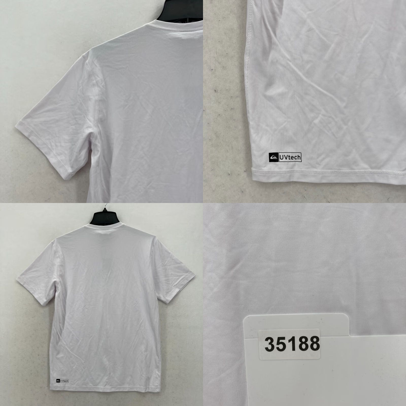 Quiksilver Quicksilver Perfect Surf T-Shirt Mens Small White Stretch Nylon Anti Microbial Size US S / EU 44-46 / 1 - 9 Thumbnail