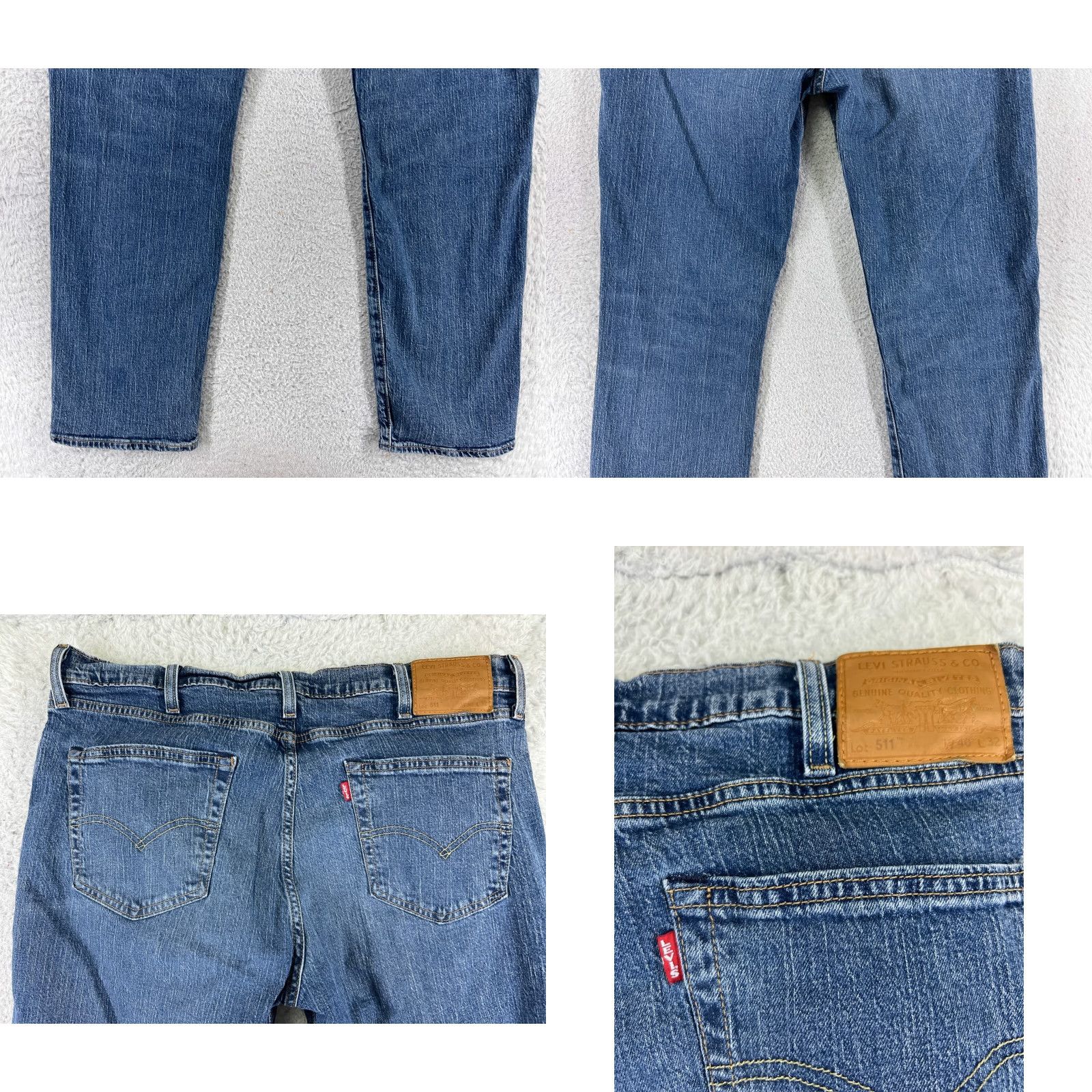 Levi's Levis Jeans Mens 40x32 Slim Straight Blue Denim 5-Pocket Cotton Blend Medium Wash Levi's 500 Series Vintage: No 511 Slim Fit Size US 40 / EU 56 - 10 Thumbnail