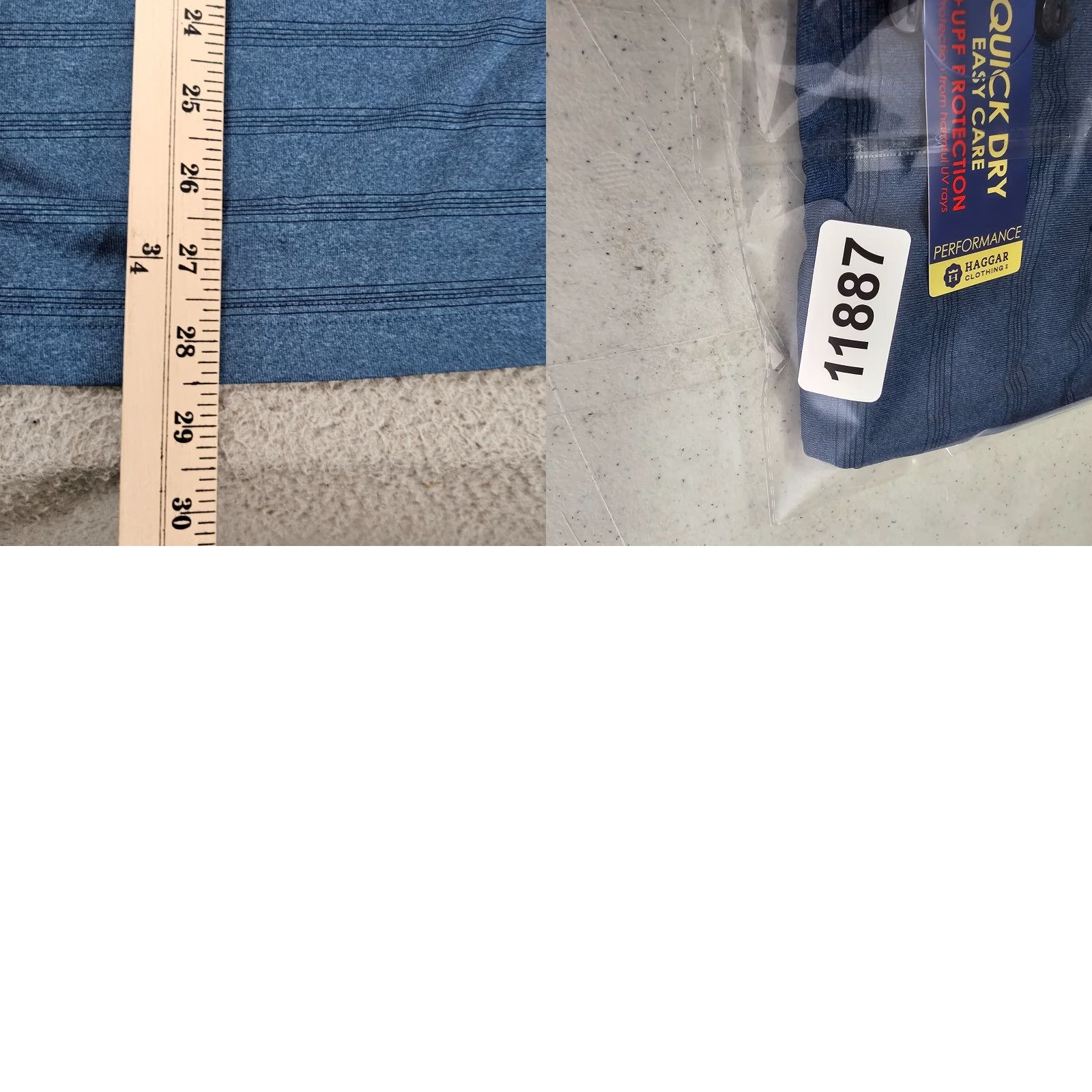 Haggar Haggar Polo Shirt Adult Large Heather Blue Performance Casual Golf Rugby Mens Size US L / EU 52-54 / 3 - 8 Thumbnail