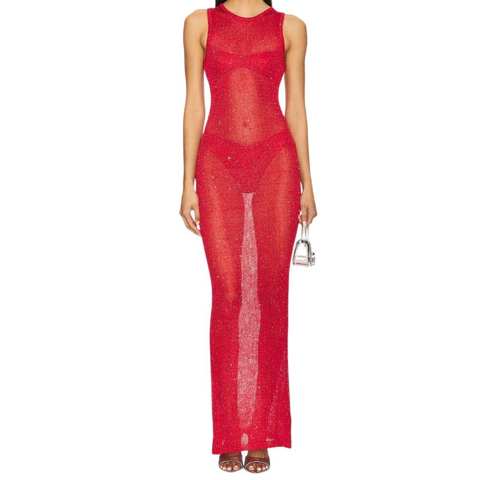 superdown Superdown Alix Maxi Dress in Fire Red, Size L Size L / US 10 / IT 46 - 1 Thumbnail