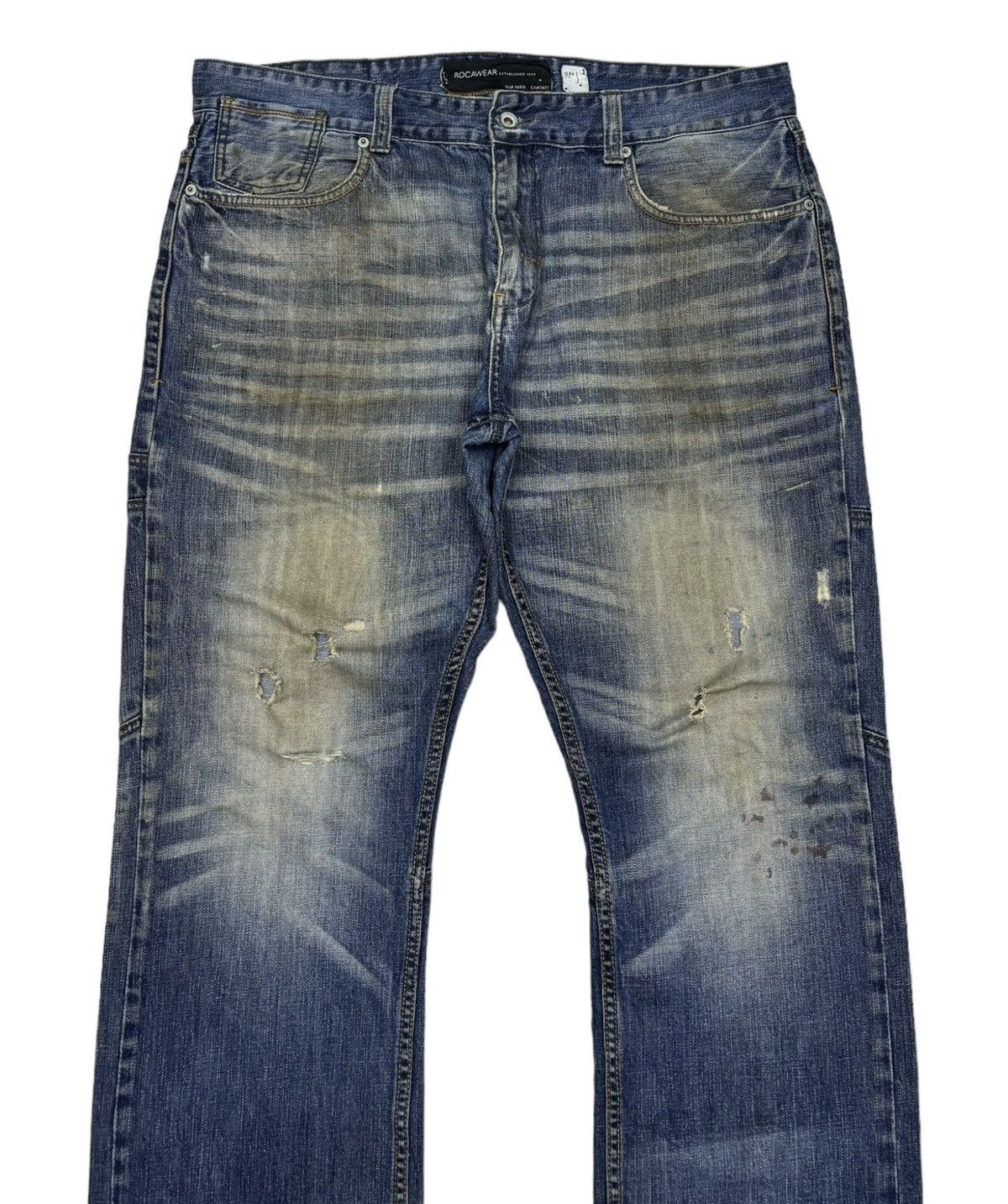 JNCO × Rocawear × Southpole VINTAGE ROCAWEAR BAGGY DISTRESSED DENIM JEANS Size US 40 / EU 56 - 5 Thumbnail