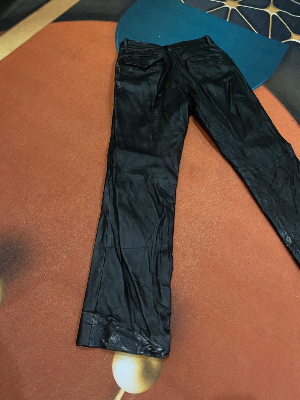 ABAHOUSE ABAHOUSE Black Lamb Leather Pants Japanese Designer Trousers Size US 27 - 16 Thumbnail