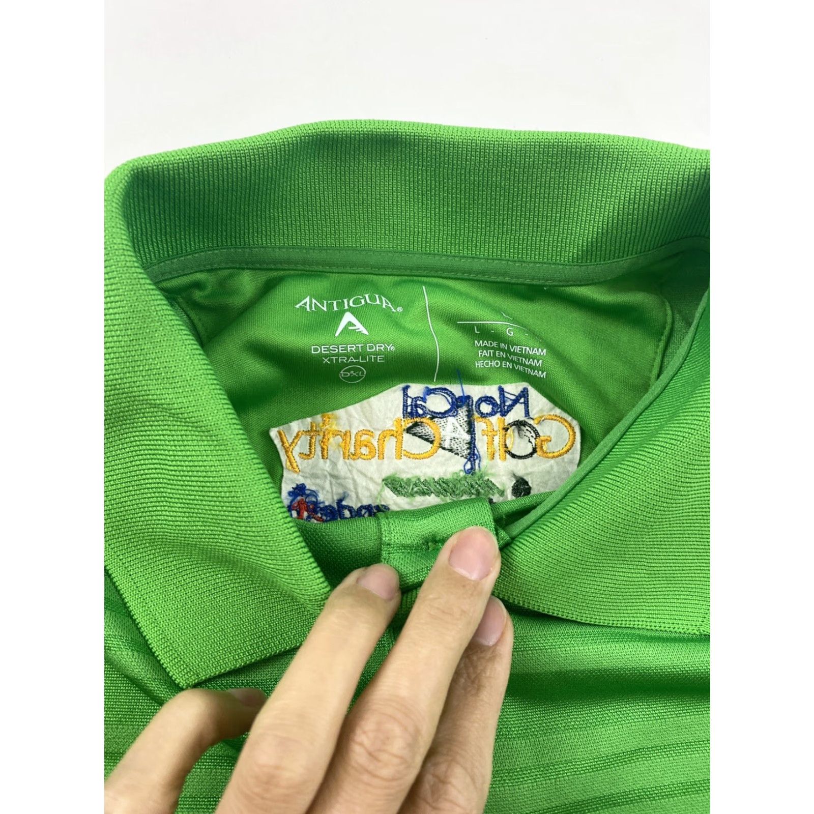 Vintage Antigua Golf Shirt Mens L Green NorCal Golf For Charity Size US L / EU 52-54 / 3 - 3 Thumbnail