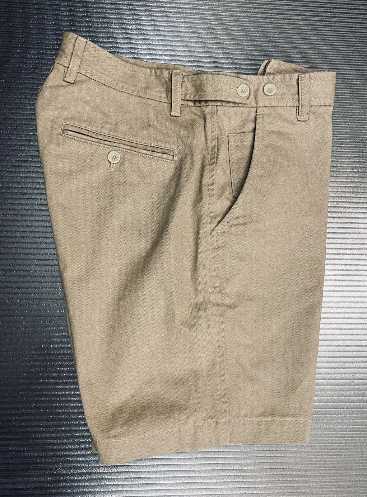 Corridor NY 🇺🇸 brown herringbone camp shorts made in USA 30
