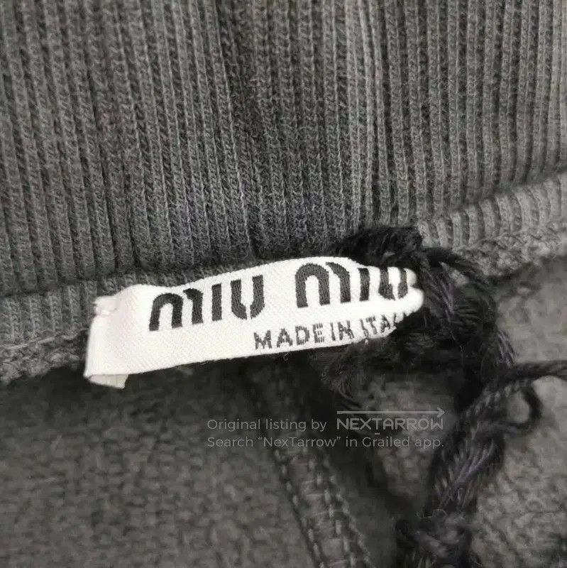 Miu Miu Miu Miu Black Cotton Logo Print Casual Pants . Size 30" / US 8 / IT 44 - 4 Thumbnail