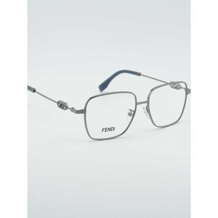 Fendi Fendi FE50102F 012 Eyeglasses Shiny Dark Ruthenium 54mm Size ONE SIZE - 3 Thumbnail