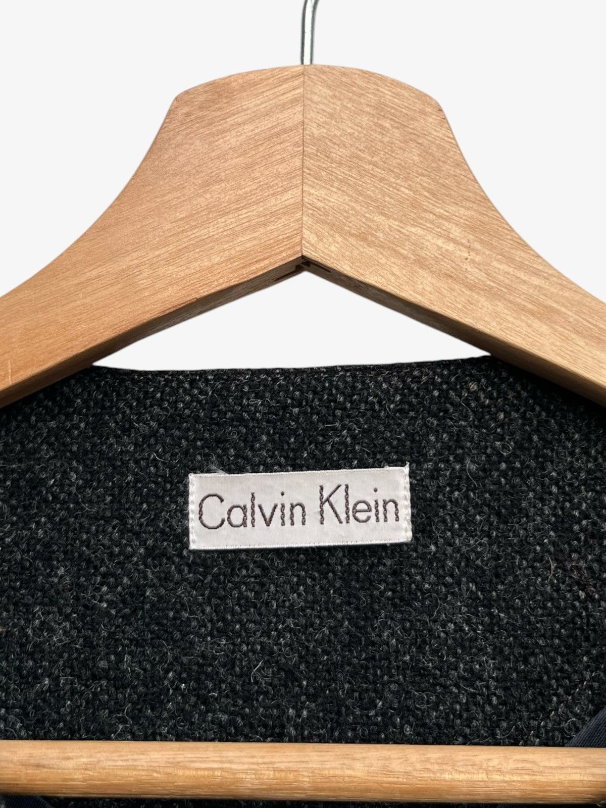 Calvin Klein Calvin Klein by Onward Collarless Tweed Wool Utility Shacket Size L / US 10 / IT 46 - 9 Thumbnail
