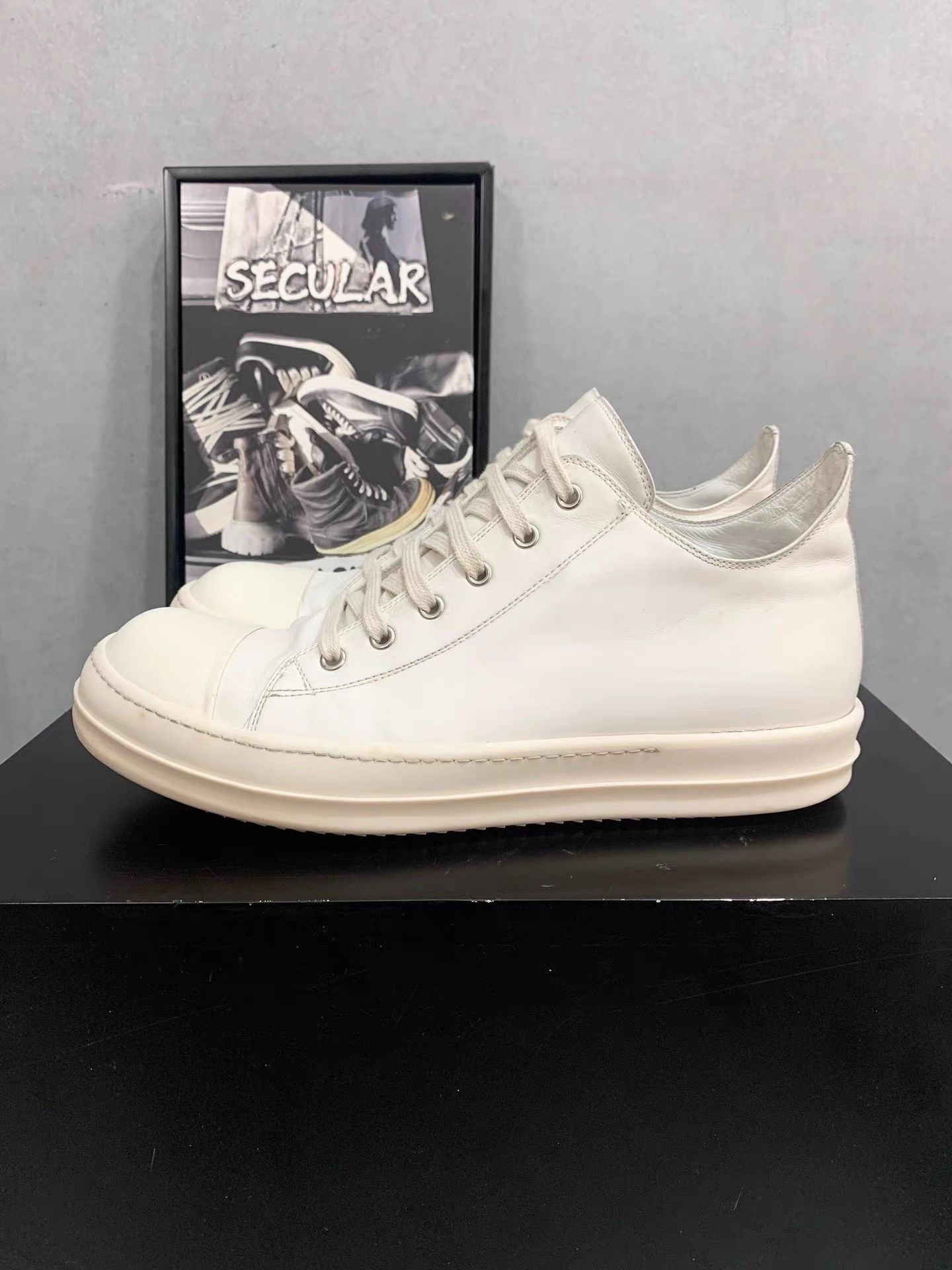 Rick Owens Rick Owens Mainline Milk Leather Low-Top Big Converse K34 Size US 11 / EU 44 - 2 Thumbnail