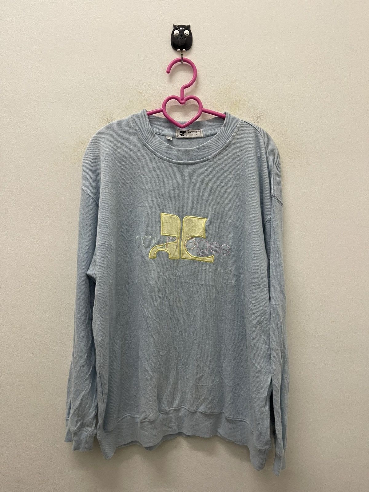 Courreges Rare Vintage COURREGES Spell Out Embroidered Big Logo Size US L / EU 52-54 / 3 - 1 Thumbnail