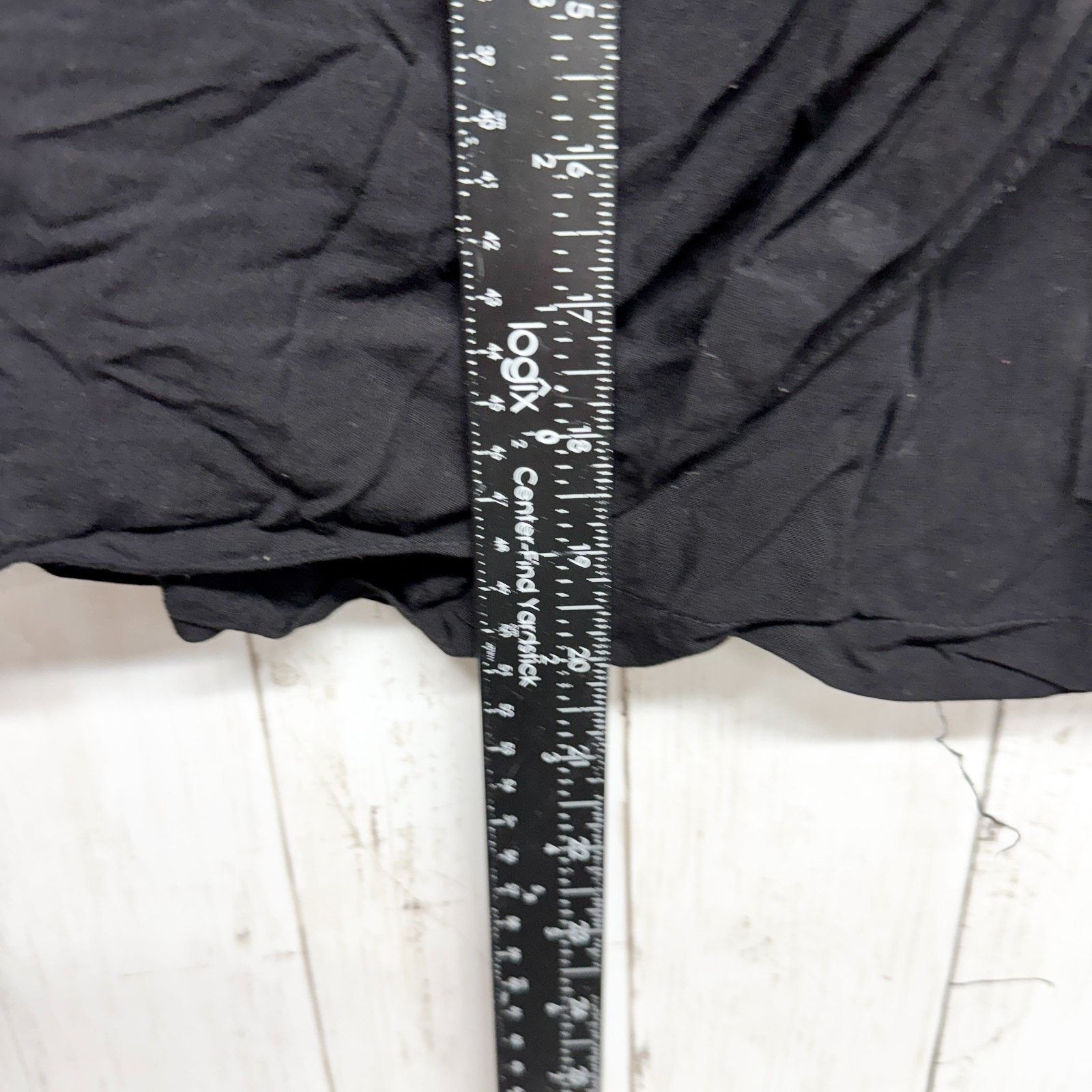 Other Oak Skirt Women Sz 2 Black Crepe Side Tie Mini Elastic Waist Size 26" / US 2 / IT 38 - 4 Thumbnail