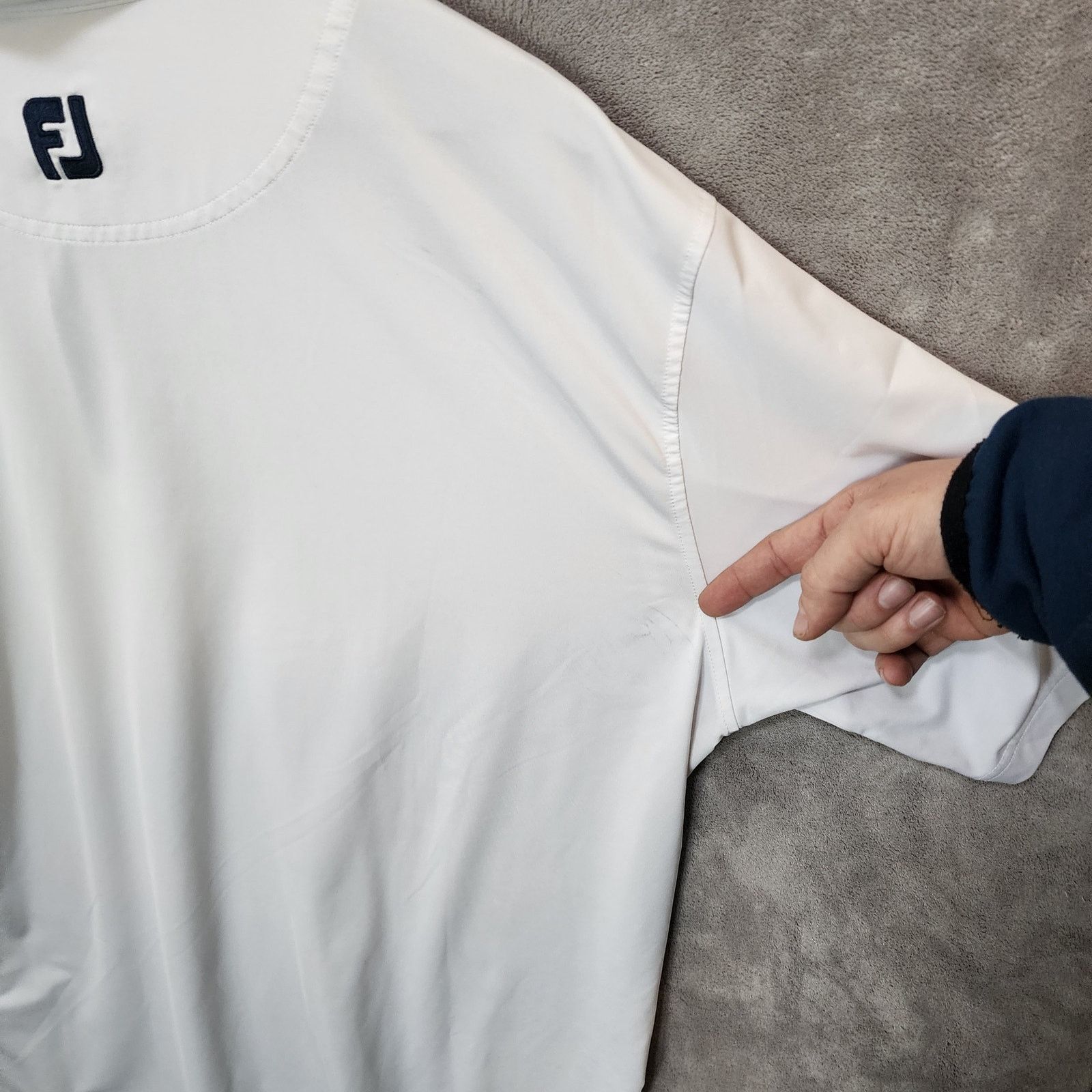 Footjoy FootJoy XL White Polo Shirt American Flag Pocket Size US XL / EU 56 / 4 - 2 Thumbnail