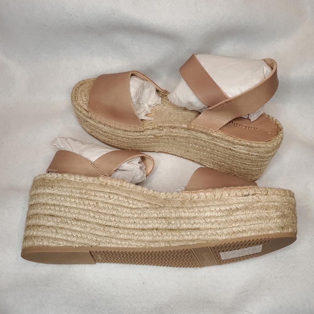 Soludos NIB! Soludos Dove Gray Minorca Platform Sandals Size US 11 / IT 41 - 7 Thumbnail