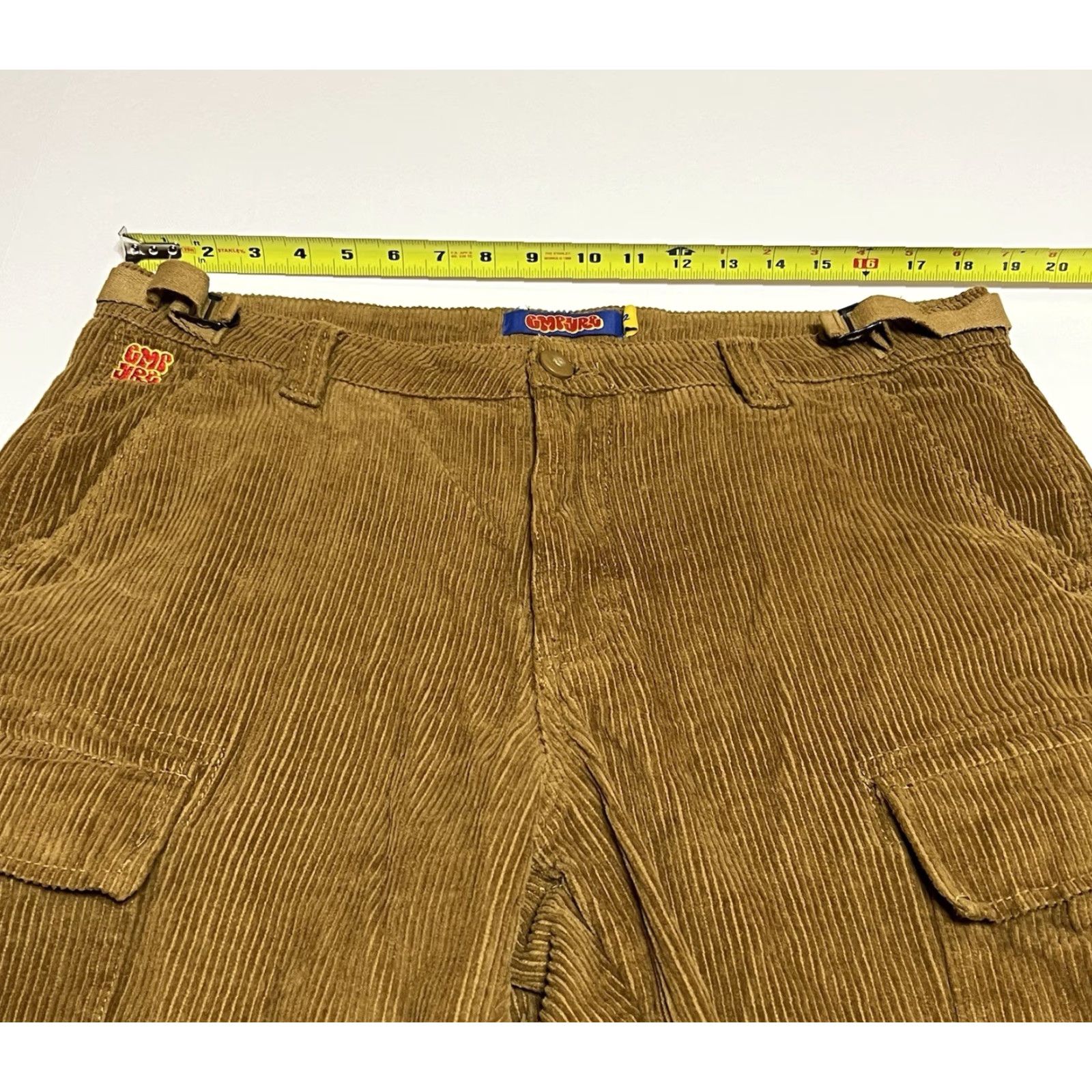Empyre Empyre Corduroy Cargo Pants Mens 5-Pocket Fastener Button Zip Brown Cargo Straight Relaxed 32 Regular Size US 32 / EU 48 - 3 Thumbnail