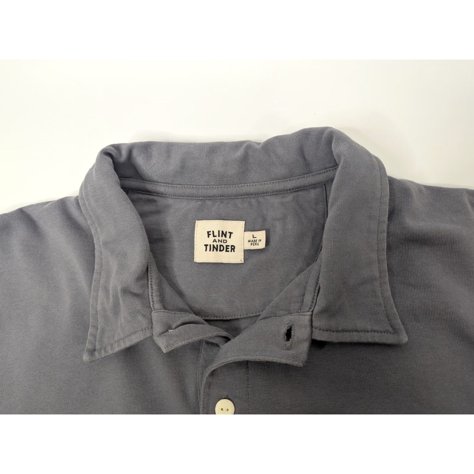Flint And Tinder Flint and Tinder Polo Shirt Long Sleeve Gray Cotton Size L Mens Regular Collared Spreadful Polo Shirt Gray Lightweight Heavyweight Fall Winter Size US L / EU 52-54 / 3 - 6 Thumbnail
