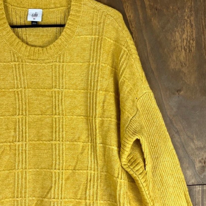 Vintage CAbi Womens Sweater Yellow Crew Neck Oversized Long Sleeve Pullover XS Size XS / US 0-2 / IT 36-38 - 5 Thumbnail