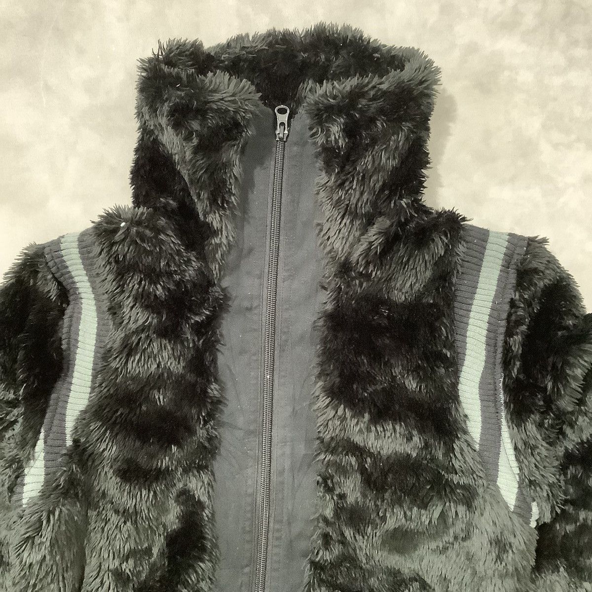 Stussy × Vintage 1990s Faux Fur Stussy Jacket Y2K Style Size US M / EU 48-50 / 2 - 2 Thumbnail