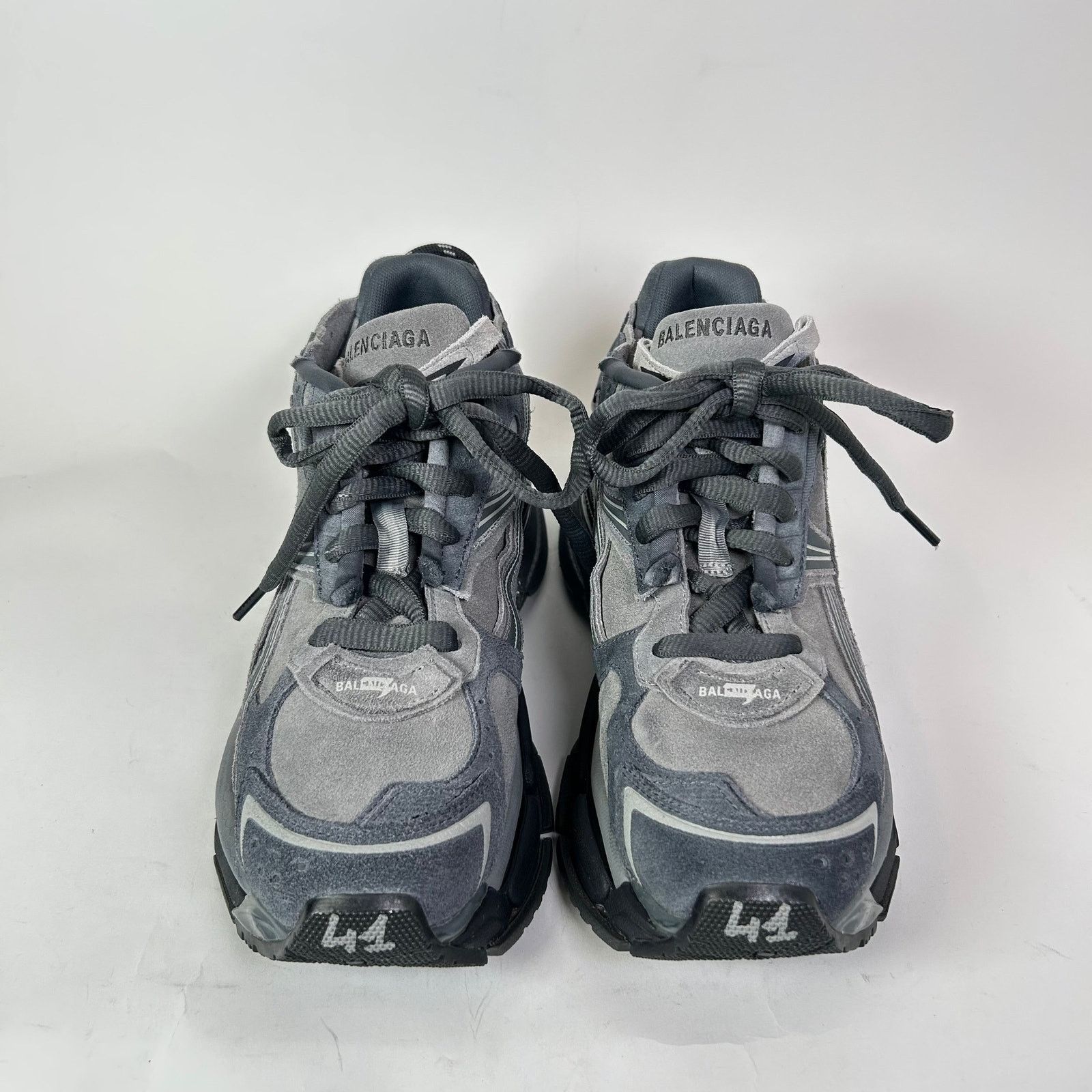 Balenciaga Balenciaga Grey Suede Runners Size US 8 / EU 41 - 2 Thumbnail