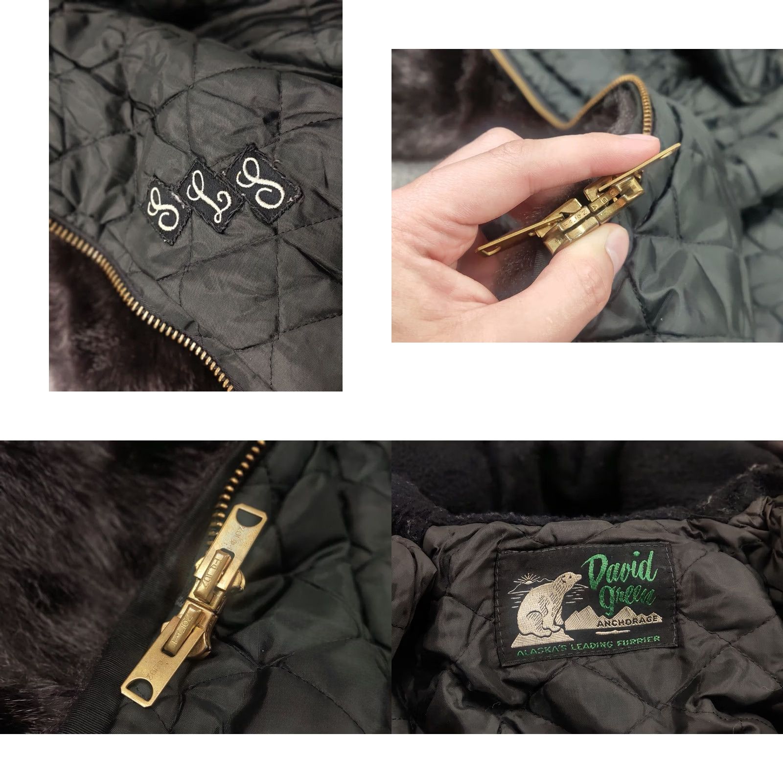 Vintage VINTAGE David Green Alaska Jacket Coat Fur Black Zip Coat Women XS Size S / US 4 / IT 40 - 10 Thumbnail