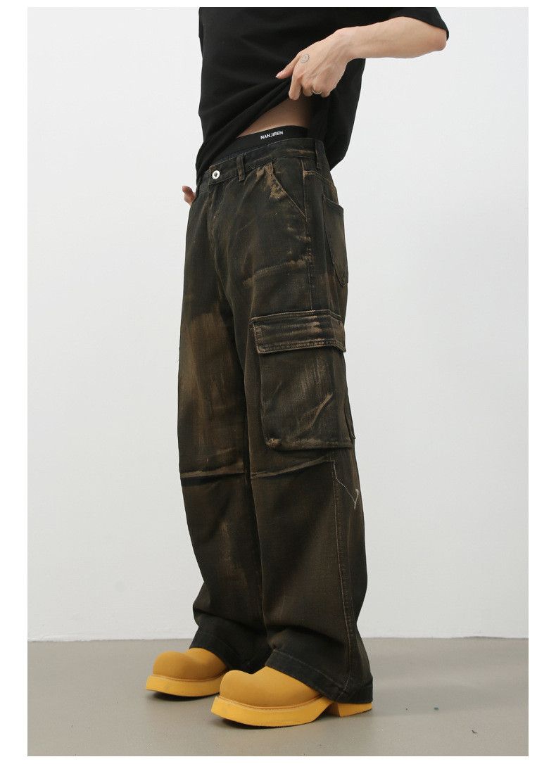 Japanese Brand × Jean High Street American Retro Multi-Pocket Straight Cargo Jeans Size US 32 / EU 48 - 4 Thumbnail
