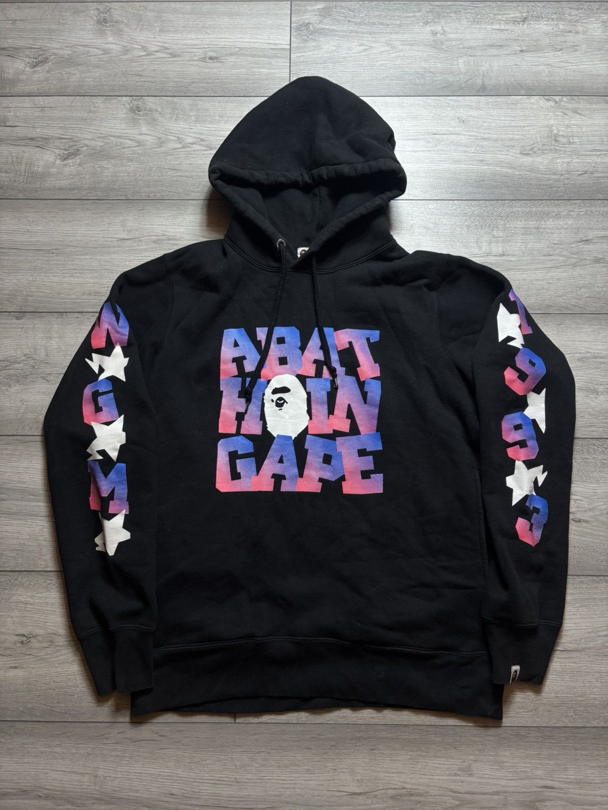 Bape Bape spellout pullover hoodie Size US L / EU 52-54 / 3 - 1 Thumbnail