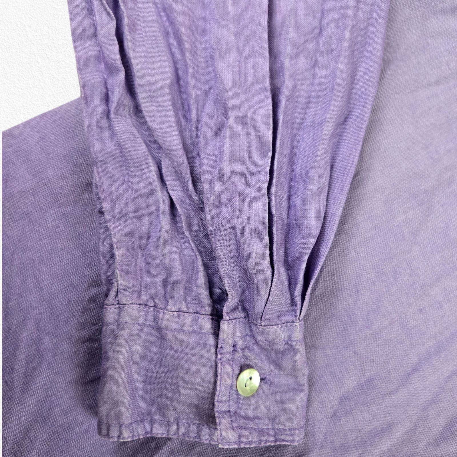 Vintage Vintage Purple Ombre Linen Button Down Top Size Medium Size M / US 6-8 / IT 42-44 - 6 Thumbnail