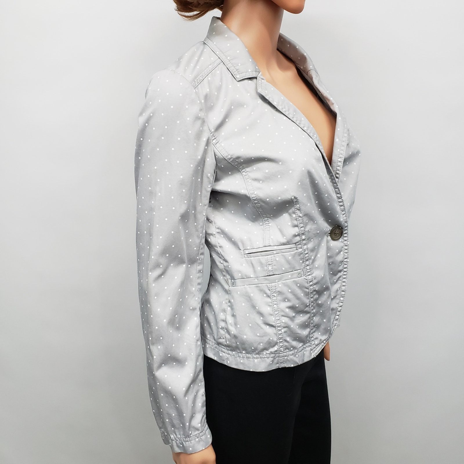 Nordstrom NWT Caslon Nordstrom Polka Dot Blazer Jacket S Cotton Size S / US 4 / IT 40 - 9 Thumbnail