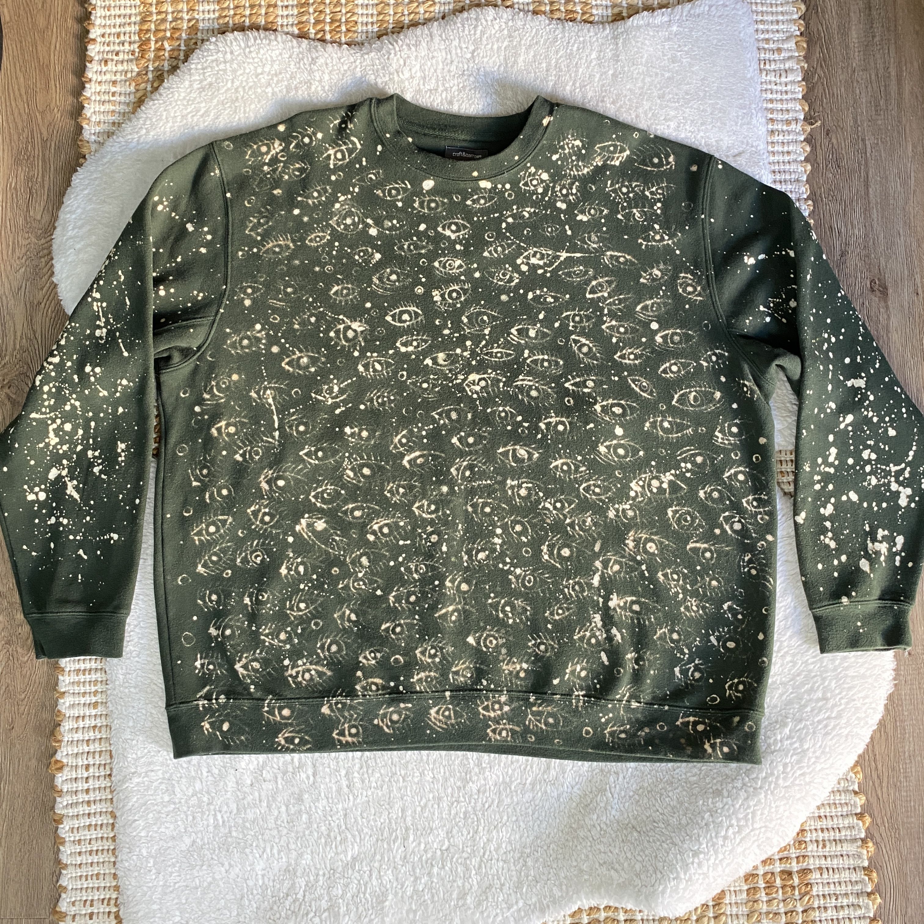 Croft & Barrow Handmade Reworked Croft & Barrow Bleach Dyed Sweatshirt Size US XL / EU 56 / 4 - 20 Thumbnail