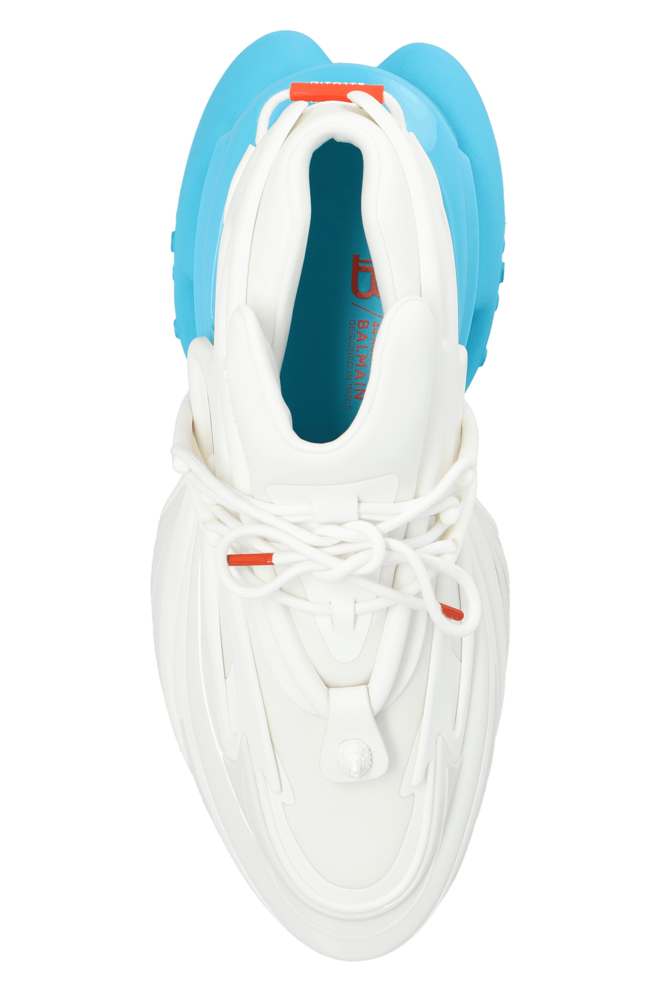 Balmain o1s1wg110425 Unicorn Low-Top Sneakers in White Blue Size US 11 / EU 44 - 6 Thumbnail