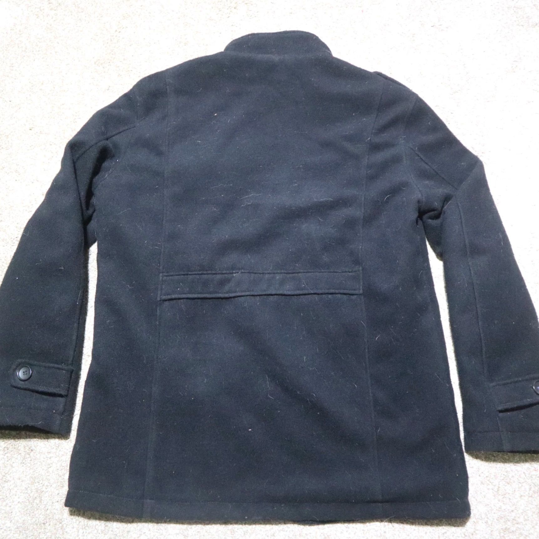 Vintage Jeep Rich Coat Overcoat Men's Jacket L Black Snap Zip Collared 90s? (adjust: There is no 90s; remove decade) Size US L / EU 52-54 / 3 - 8 Thumbnail