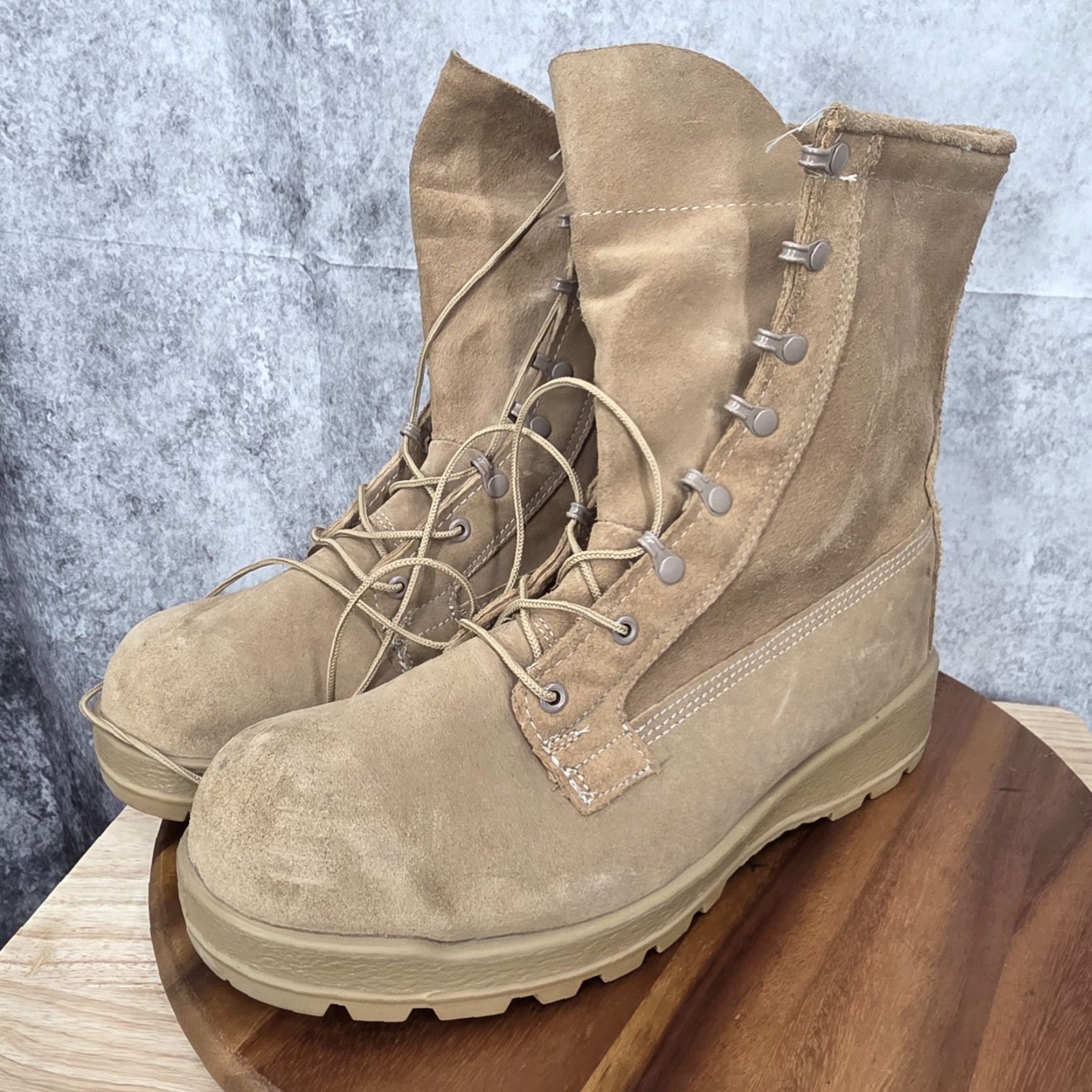 Vintage Bates Military Boots Men 12 Wide Brown Suede Cold Weather Tactical Combat 11461B Size US 12 / EU 45 - 4 Thumbnail