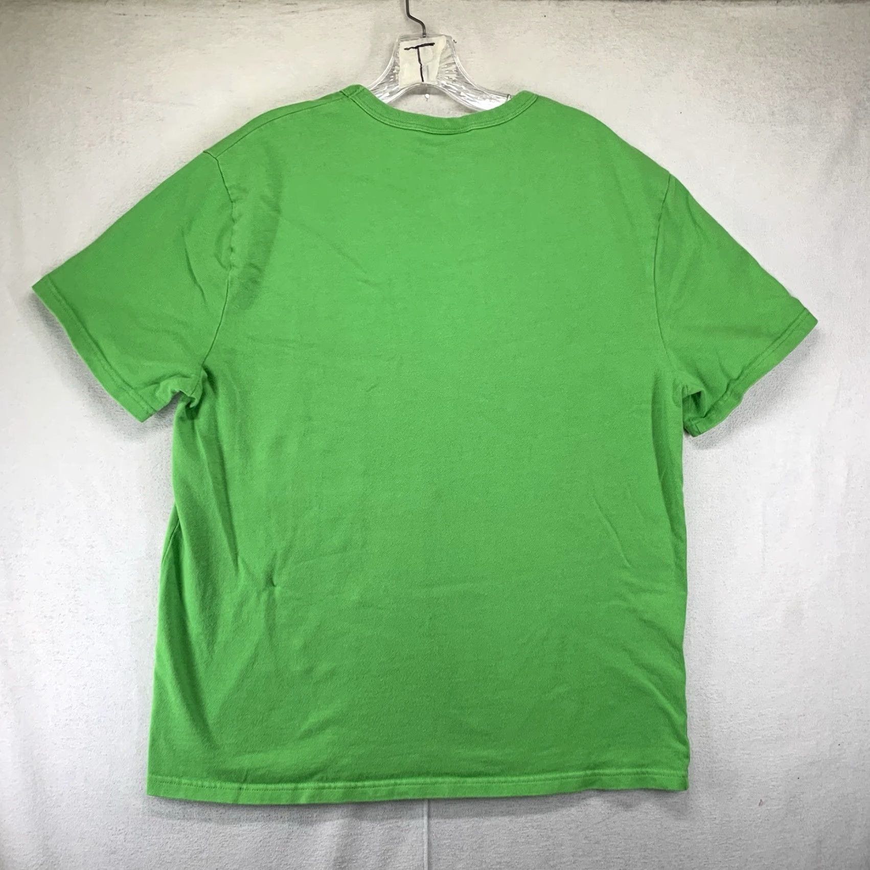 Champion VINTAGE Champion Men's T-Shirt Crew Neck Short Sleeve Neon Green Logo Embroidered Cotton All Seasons L Size US L / EU 52-54 / 3 - 4 Thumbnail