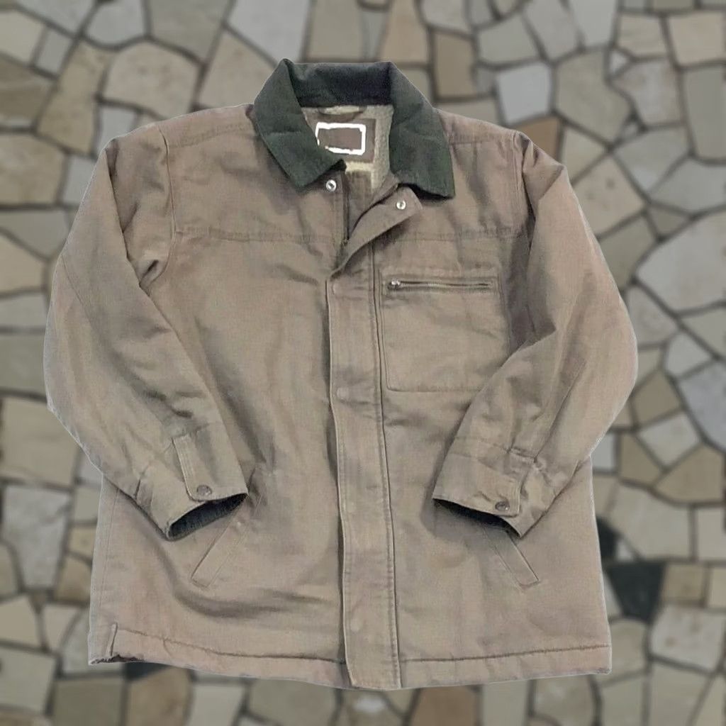 Vintage VINTAGE Men’s Jacket Overcoat Lined Small Ash Brown/Olive Green Size US S / EU 44-46 / 1 - 1 Thumbnail