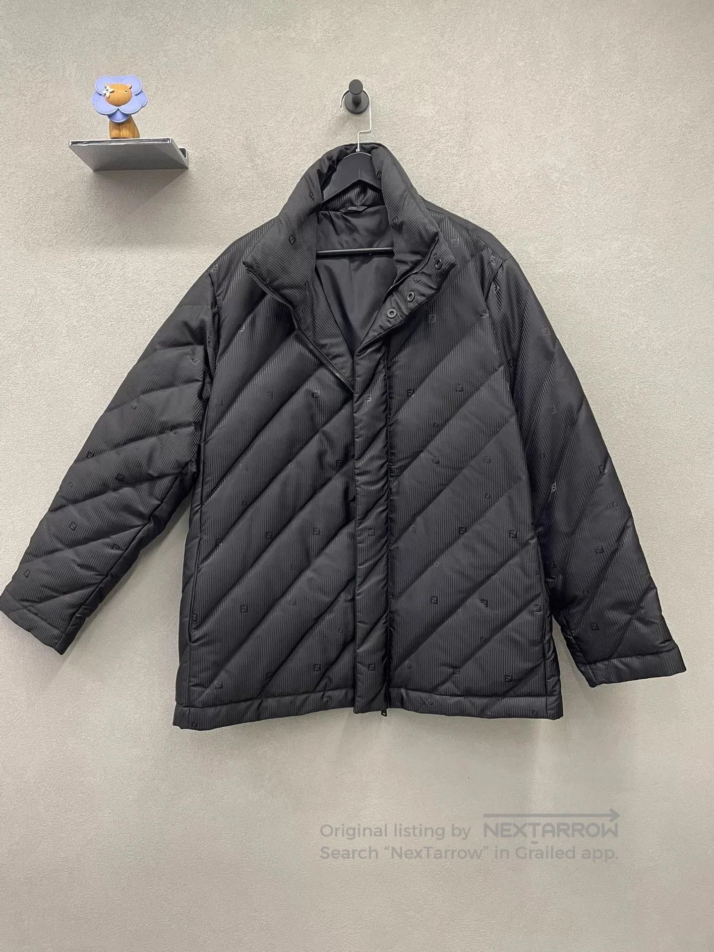 Fendi Fendi Striped Black Down Jacket. Size US L / EU 52-54 / 3 - 1 Thumbnail
