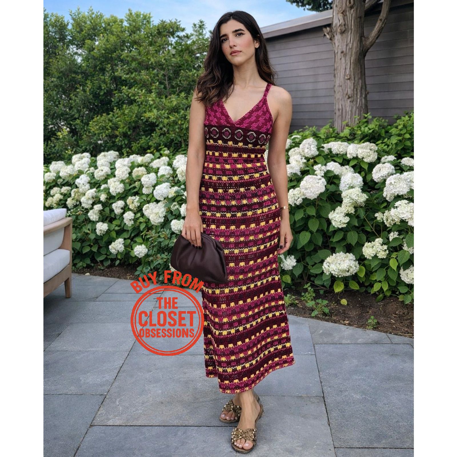 Zara ZARA Blogger Favorite V-Neck Knit Midi Dress NWT Multicolor Size L / US 10 / IT 46 - 12 Thumbnail