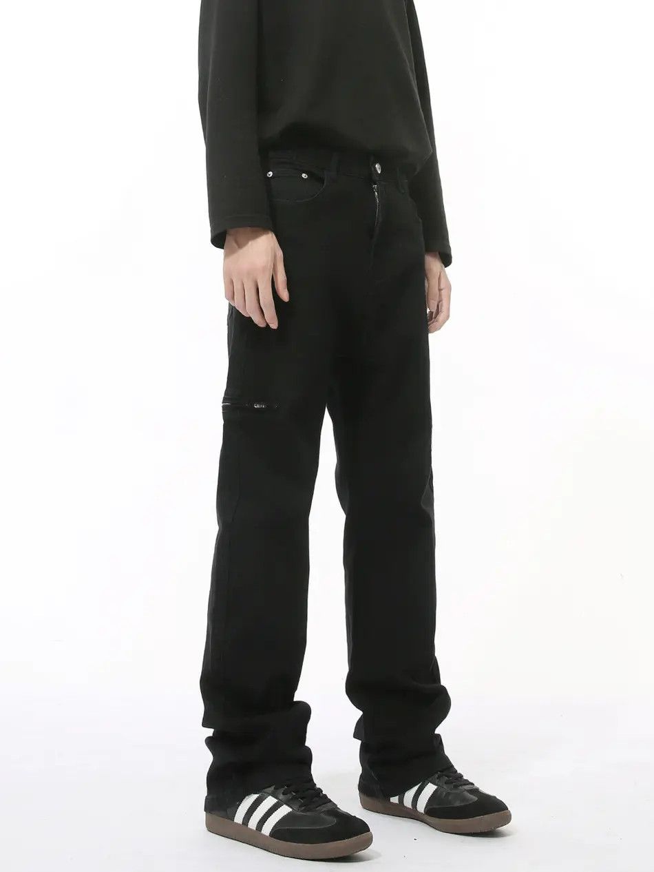 Japanese Brand Retro loose zipper casual jeans Size US 32 / EU 48 - 2 Thumbnail