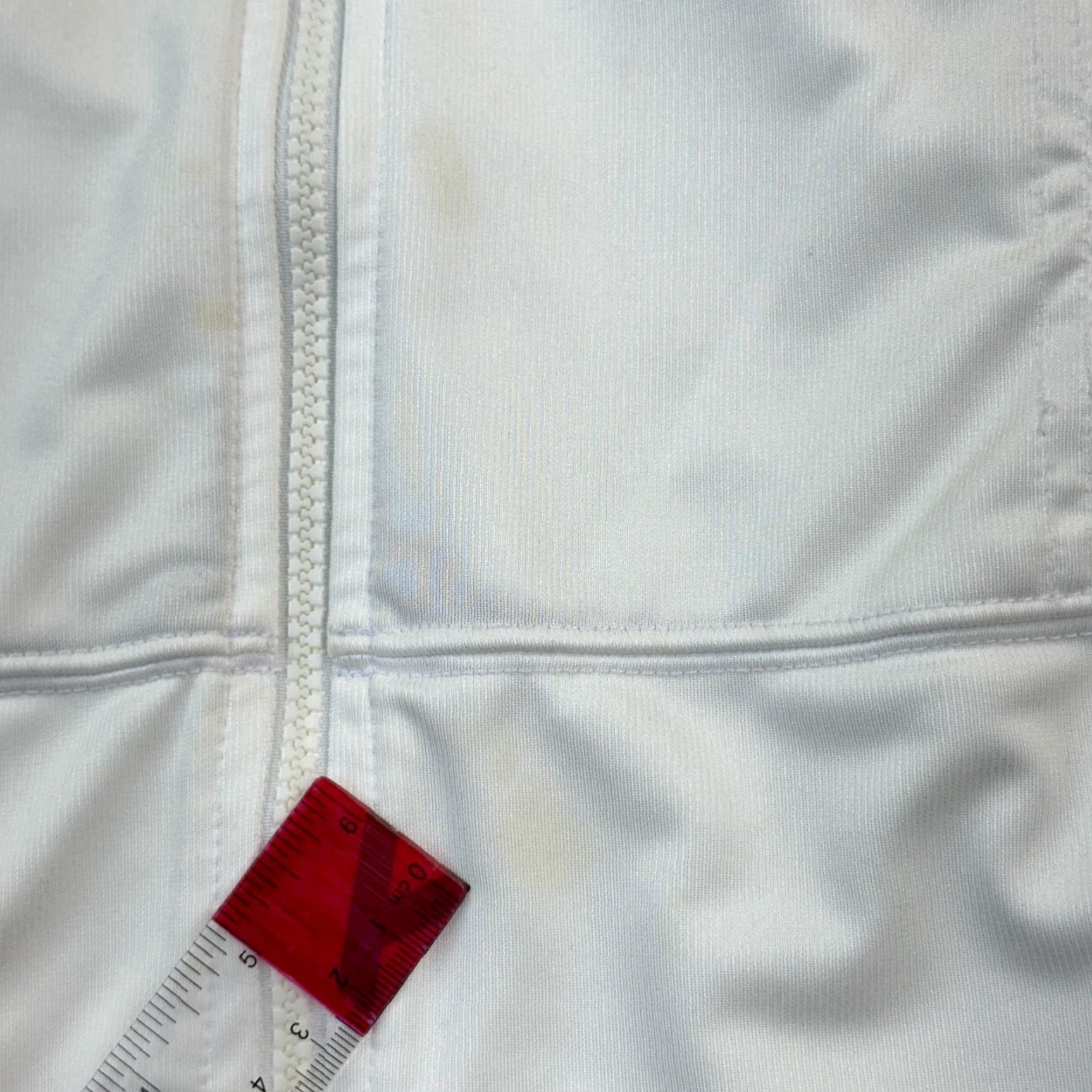 Nike VINTAGE Nike Track Jacket Women's XL White Full Zip Swoosh Logo Gray Tag Y2K Size XL / US 12-14 / IT 48-50 - 2 Thumbnail