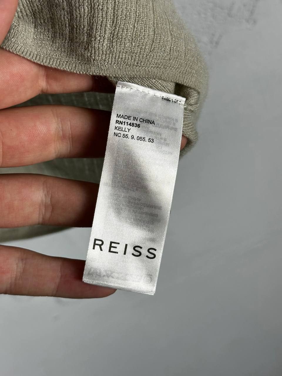 Reiss Reiss Kelly Tan Cashmere Textured Polo Zip Shirt Size L / US 10 / IT 46 - 9 Thumbnail