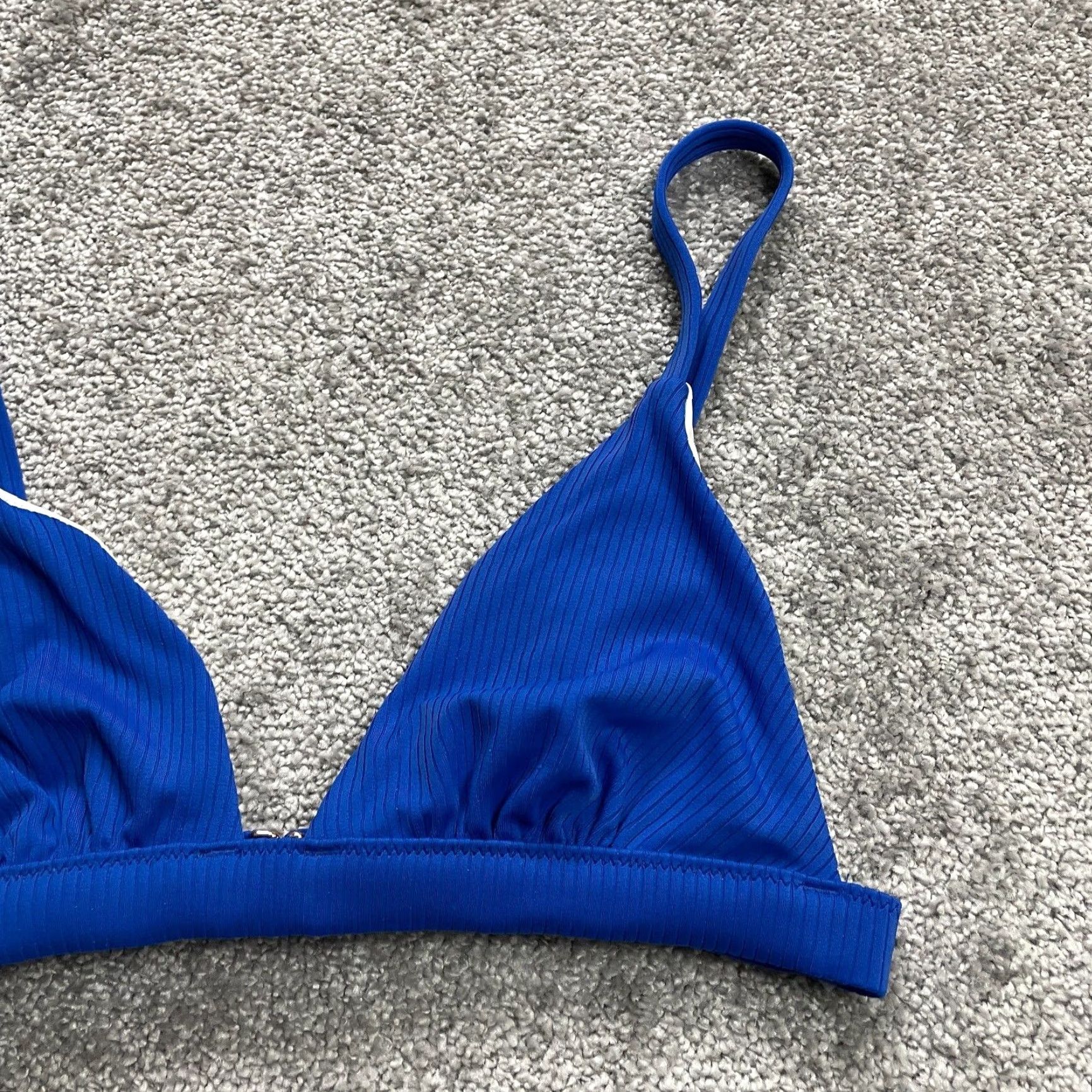 Vintage Shade & Shore Bikini Top Womens M Blue Triangle Spaghetti Strap Beach Swimwear Top Adult Regular Medium Blue Womens Size M / US 6-8 / IT 42-44 - 5 Thumbnail