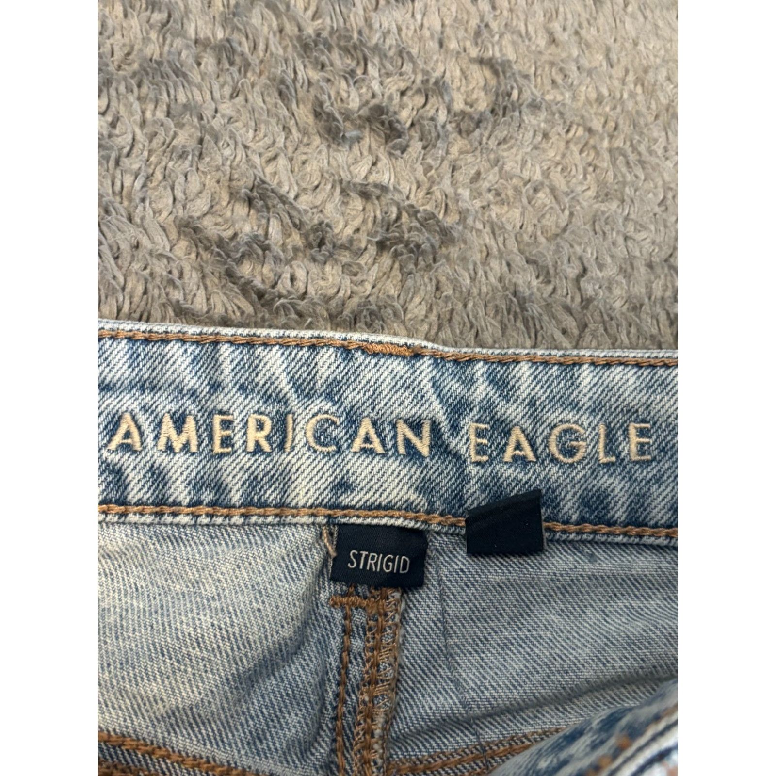 American Eagle Outfitters VINTAGE American Eagle Jeans Womens 000R Distressed Ripped Light Wash Blue Denim Size 24" / US 00 / IT 34 - 2 Thumbnail